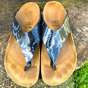 🔥BIRKENSTOCK BIRKIS snakeskin thong sandals🔥